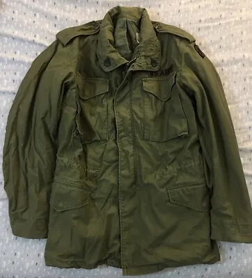 Vintage 60s Sateen OG 107 Jacket Mens Small Long Field Vietnam M65 Coat • $85