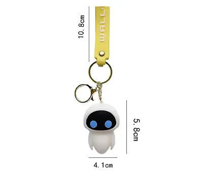 Disney Pixar Wall . E Eve Keychain Keyring 3D Rubber Pendant Charm Novelty Gift • £6.49
