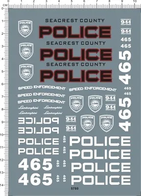 Detail Up 1/18 Need For Speed Police Marking Roundel Model Kit Water Slide Decal • $6.14