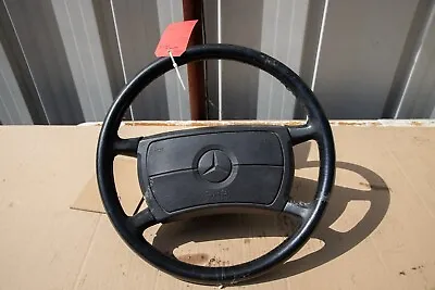 Mercedes Benz R129 W140 W202 W210 SL E S Black Leather Steering Wheel Assembly • $50