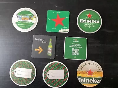 8 Different Heineken Beer Australian   Issues Collectable Coasters • $15