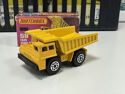 Matchbox Superfast 75 New 58 Faun Dump Truck 1976 Boxed • £4.99