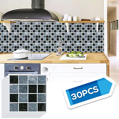 30Pcs Mosaic 3D Tile Wallpaper Self Adhesive Contact Paper Peel & Stick Kitchen • $10.95
