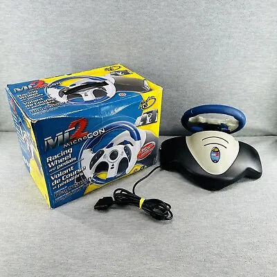 MAD CATZ - Blue Gray MC2 MicroCon Racing Wheel Playstation PS2 2005 BW3-8230 • $19.99