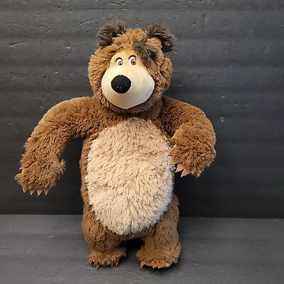 Masha And The Bear Plush Standing Brown Stuffed Animal • $18.17