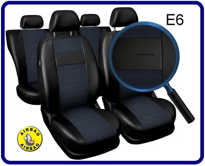 Car Seat Covers Fit Daewoo Matiz - Full Set Black/blue Leatherette/polyester • $84.65
