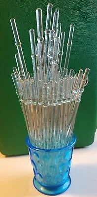 5 Vintage Replacement 8 3/8  Glass Rods For Chandelier Tube Swizzle Stick 8.375  • $14.99