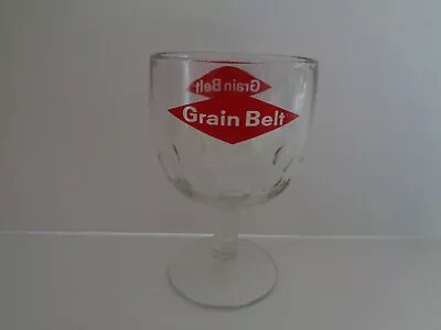 Vintage Grain Belt Beer Thumbprint Glass Goblet • $24