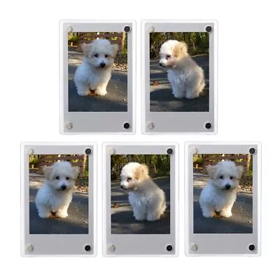 3  Dual Sided Clear Acrylic Refrigerator Magnetic Photo Frame Frameless Disp... • $32.77