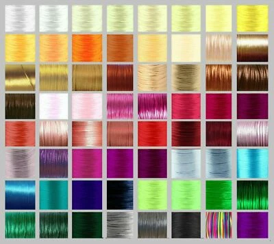 2mm Silky Satin Rattail Cord Macrame Nylon Thread Kumihimo Shamballa - 10 Meters • £1.99