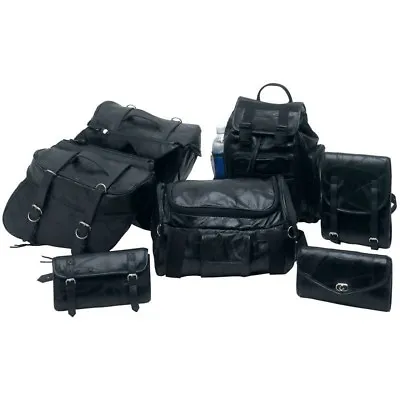 Harley Sportster V-rod Dyna Leather Saddlebags Set 7pc • $145