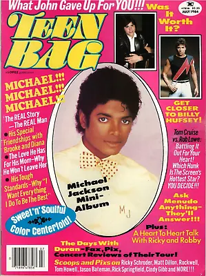 Teen Bag Magazine	July 1984 Michael Jackson J Fox Duran Tom Cruise Menudo Rob Lo • $29.98