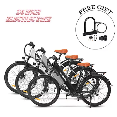 750W 26'' Electric Bicycle 7 Speed Fat Tire Snow Beach City E-bike 36V Battery • $528.99