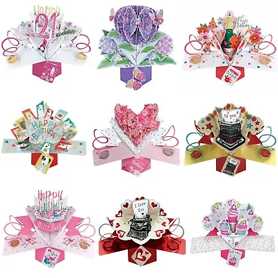 Birthday Card 3D Pop Up Birthday Card For Mum Female  Sister Daughter Friend  • £5.99