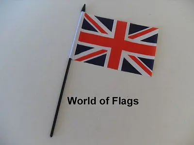 UNION JACK SMALL HAND WAVING FLAG 6  X 4  British Britain Crafts Table Display  • £4