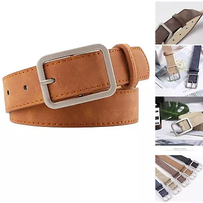 Upgrade Your Outfit With A Chic Metal Buckle Leather Belt - Perfect For Jeans • £33.01
