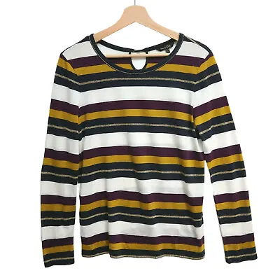 $24.95 • Buy MASSIMO DUTTI Women's Striped Round Neck Long Sleeve Tshirt Top Size M