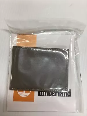 Timberland Men's Bifold Wallet Genuine Leather With Attached Flip Pocket For ID • $12.98