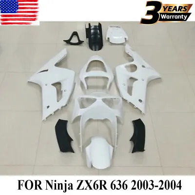 Fairings Kit For Kawasaki Ninja ZX-6R ZX6R 636 2003-2004 Unpainted Bodywork Set • $222