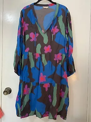 Gorman Blue Floral Tunic Dress - Size 16 - Summer 21 • $60