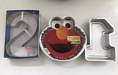 Baking Pan Number 1 And Number 2 Cutter. Elmo Pan Sold • $10