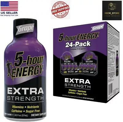 5-hour ENERGY Shot Extra Strength Grape (1.93 Oz. 24 Ct.) • $57.95