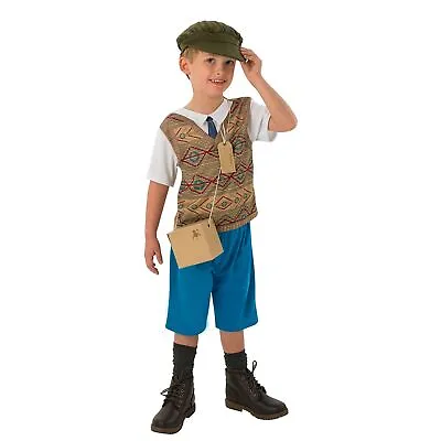 £12.39 • Buy Rubies Official VE Day WW2 Evacuee Boy Childrens Kids Fancy Dress Costume New