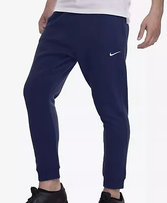 Nike Club Fleece Jogger Pants Sweatpants Navy Blue White 826431-410 Mens Small S • $29.97
