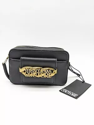 VERSACE JEANS COUTURE Leather Women's Camera Crossbody Bag -BLACK • $140