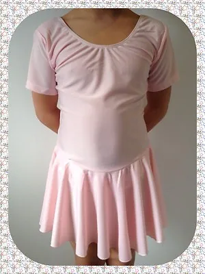 £11.50 • Buy Pink Ballet Leotard/Skirt.Short Sleeve Dress.3-4,5-6,7-8,9-10 Years.Skating Tutu