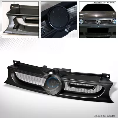 $45.95 • Buy For 99-06 VW Golf MK4 Matte Blk AB-T Style Aluminum Mesh Front Bumper Grille ABS