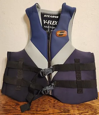 Stearns V-Flex Adult Men's Life Vest X-Large Wakeboard Jet Ski Boat Type III PFD • $19.99