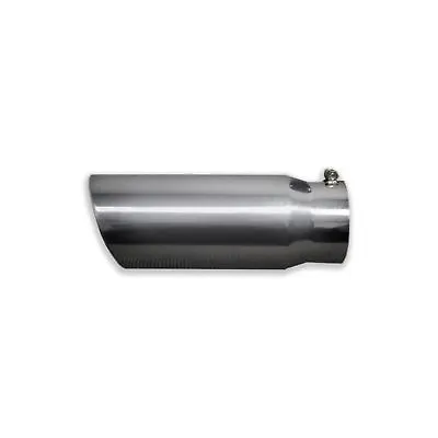 Rudy's 15  Polished SS Bolt On Exhaust Tip Rolled Angle Cut 5  Inlet 6  Outlet • $29.99