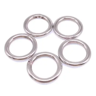 5pcs 304 Stainless Steel Seamless Metal O Ring Welded Round OD 40mm Wire Dia 6 • $9.40