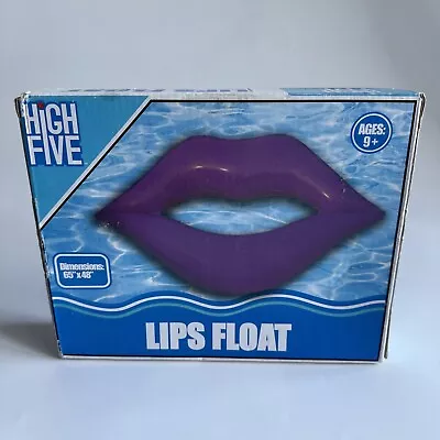 LIPS FLOAT Inflatable Tube Pool Float Large 65”x48” RARE High Five NEW IN BOX • $33.70
