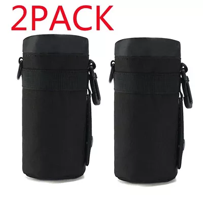 2PACK Tactical Molle Water Bottle Bag Military Climbing Belt Holder Kettle Pouch • $13.99