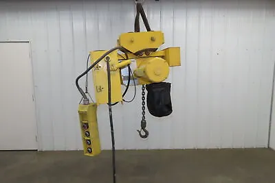 Yale KEL Electric Chain Hoist 1/2 Ton 16 FPM 9' Lift 110 Volt Manual Trolley • $1299.99