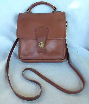 Coach Station Bag 5130 Crossbody British Tan Leather Vintage Made In USA Brown • $129.99