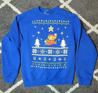 $19.99 • Buy SUPER MARIO BROS Size Small Nintendo Christmas Sweat Shirt Sweater Long Sleeves