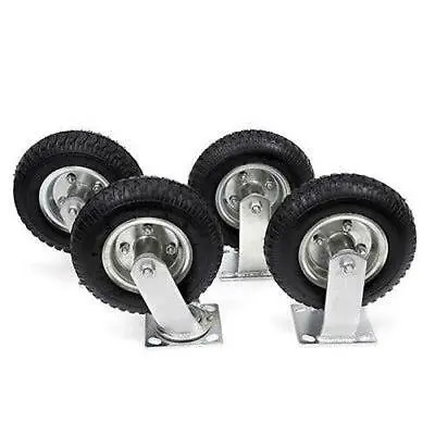 4Pcs 8  Pneumatic Air Tire Wheel 2 Rigid + 2 Swivel Cart Caster Heavy Duty • $54.49