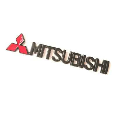 Black Red Logo Rear Trunk Badge Decals Side Fender Emblem Sticker For Mitsubishi • $12.95