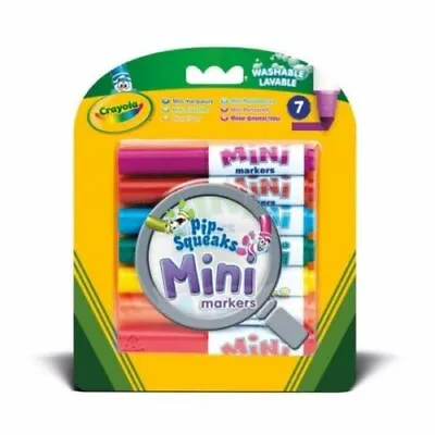 Crayola 7 Pack Mini Markers Washable Felt Tip Pens Kids Children Drawing Ages 3+ • £3.79