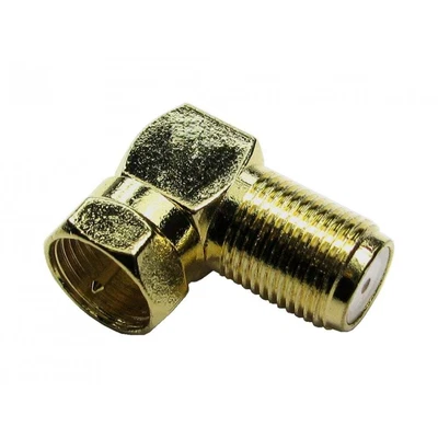 £1.99 • Buy Right Angled TV Aerial F Type Plug Satellite Connector 90 Degree COAX Adaptor