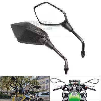 For KLZ1000 KLE650 KLX230 KLX300 KLR650 Wide Angle Rear View Mirror Sport Carbon • $24.18