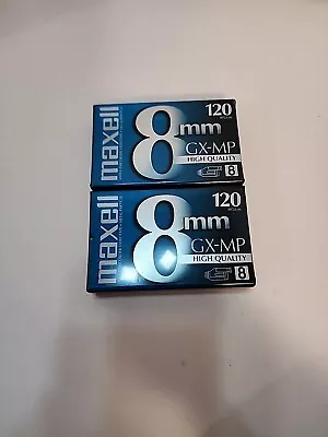 2  MAXELL 8 Mm GX-MP Camcorder Video Tapes 8mm 120 High Quality New  • $12.99