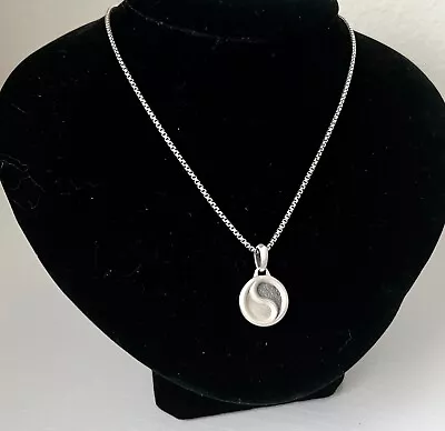 David Yurman Petrvs Yin Yang Pendant Amulet With Box Chain Necklace • $350