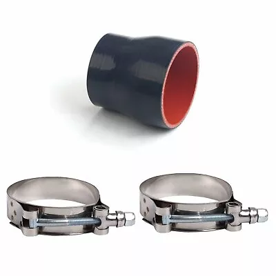 3.5  To 3  Inch BKRD Silicone Reducer Coupler Turbo Pipe W/ 2x T-Bolt Clamps • $9.60