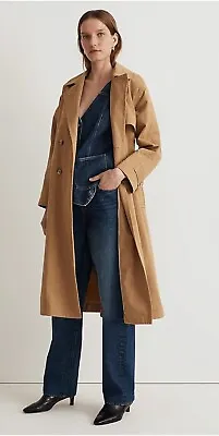 MADEWELL The Signature Trench Coat Women's Size XXS  Brown NM514 NWT • $57