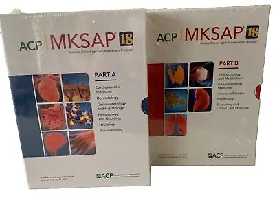 ACP MKSAP 18 11 Book Set By Patrick Alguire (2018 Part A And Part B)  Brand New • $224.95