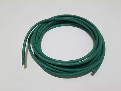 5 Feet Vintage Braided Cloth Covered Primary Wire 18 Gauge 18g Ga Solid Green • $2.99